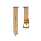 Leather Coach Apple Watch Band Dark brown-YHK244221710