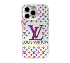 Frosted Silver Marble Pattern Full-Coverage iPhone Case