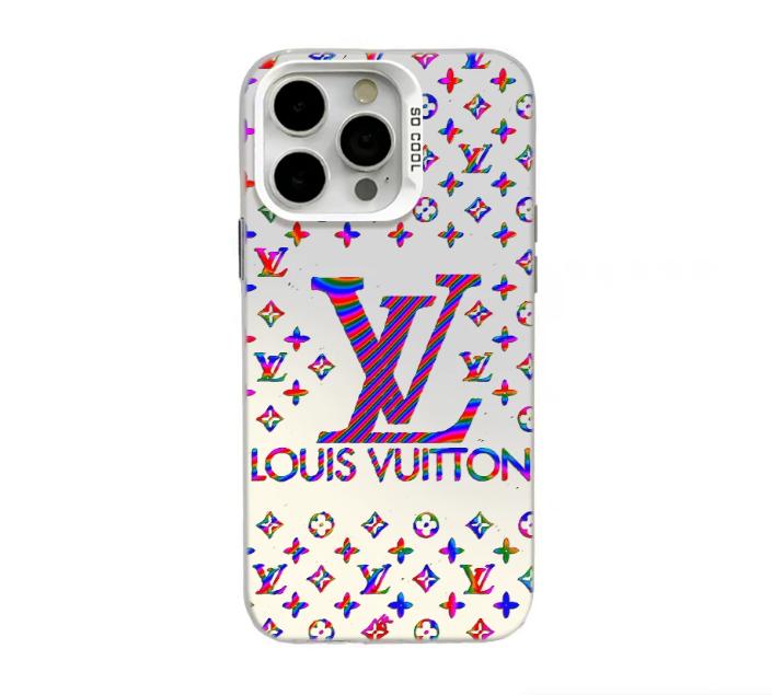 Frosted Silver Marble Pattern Full-Coverage iPhone Case