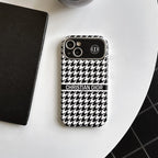 Fashion White & Brown Color Leather iPhone Case