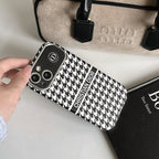 Fashion White & Brown Color Leather iPhone Case