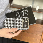 Fashion White & Brown Color Leather iPhone Case