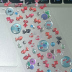 3D handmade glue stickers+  Transparent mobile phone case