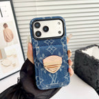 Luxury Crossbody iPhone Case with Card Pocket & Detachable Strap