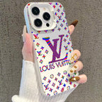 Frosted Silver Marble Pattern Full-Coverage iPhone Case