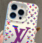 Frosted Silver Marble Pattern Full-Coverage iPhone Case