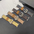 Leather Coach Apple Watch Band Light Brown-YHK244221710