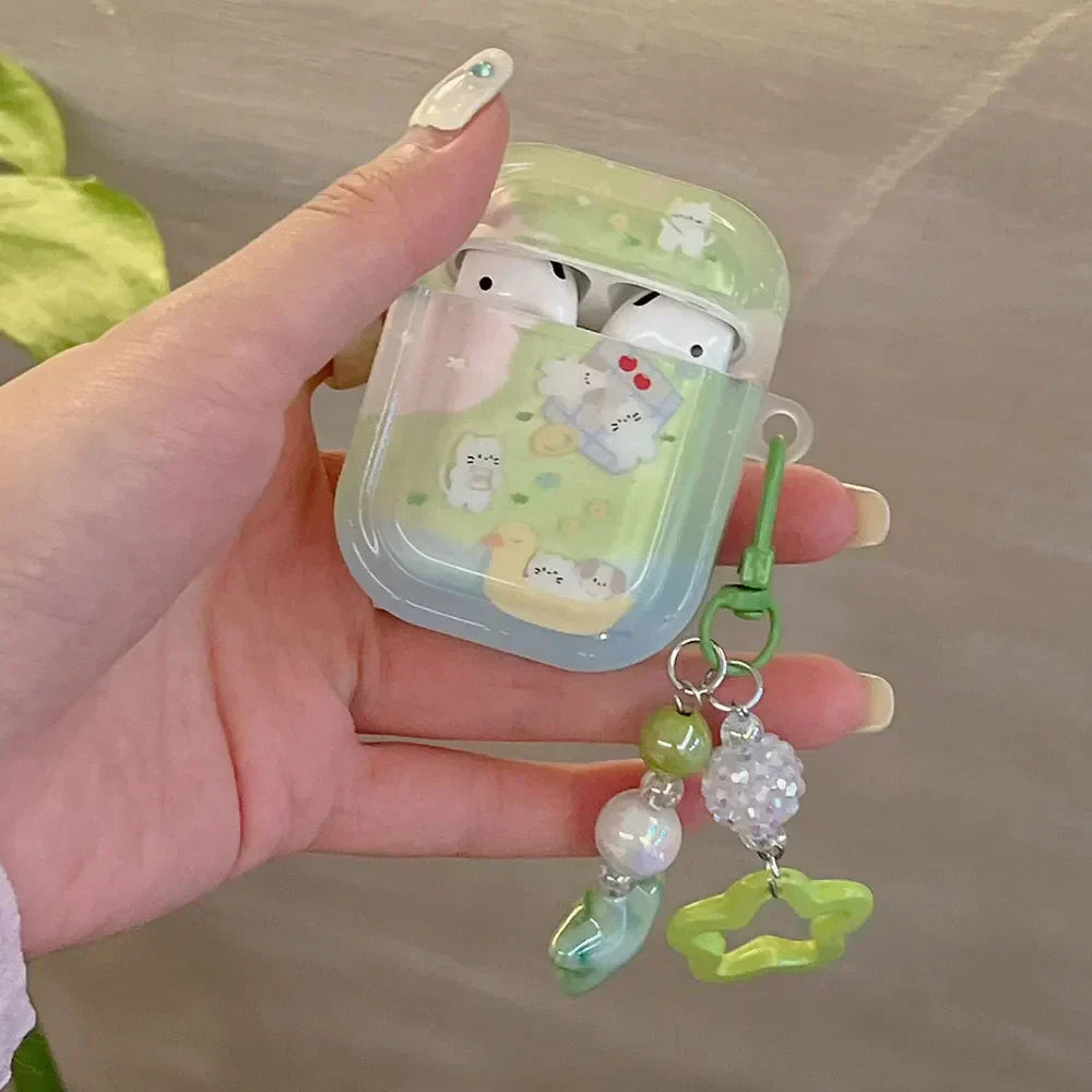 Cute clear airpods 1 2 3 pro 2 bluetooth earphone case